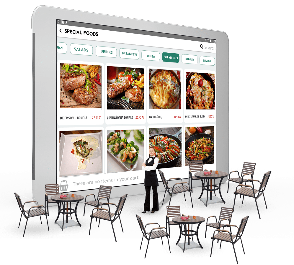 Restaurant PDA - Tablet Menu - AKINSOFT MyFranchise